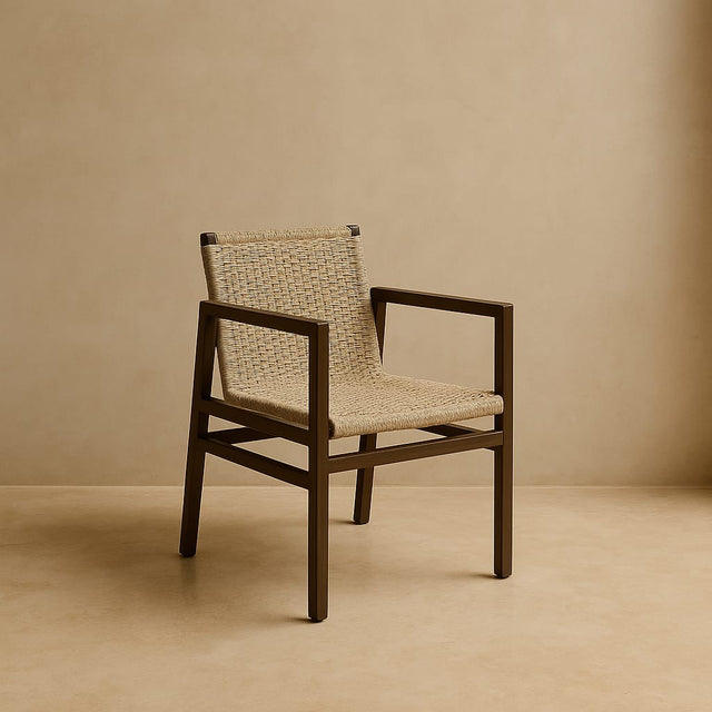 AXL DINING ARMCHAIR WITH TWISTED HYACINTH
