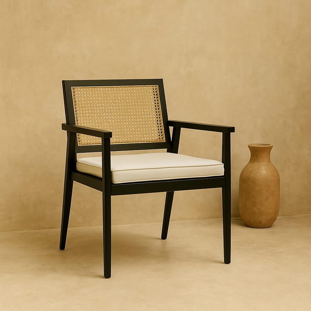 Orion Armchair with Cushion Black