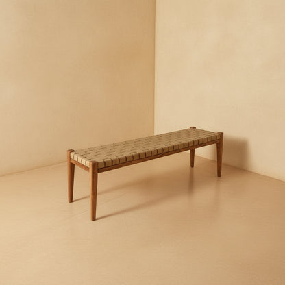 RUPERT BENCH 150 CM DOUBLE BAR BEIGE