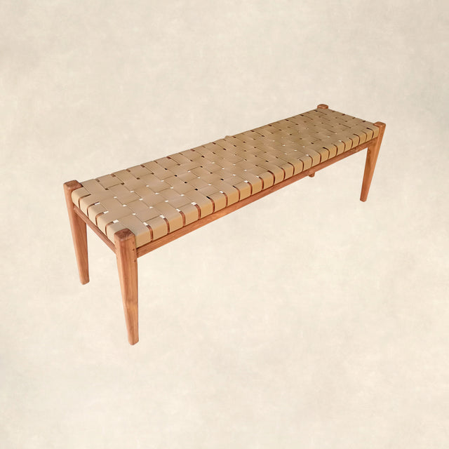 RUPERT BENCH 150 CM DOUBLE BAR BEIGE