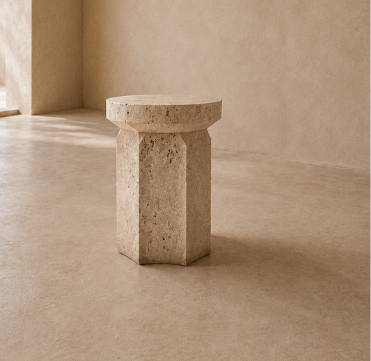 STOOL TRAVERTINO