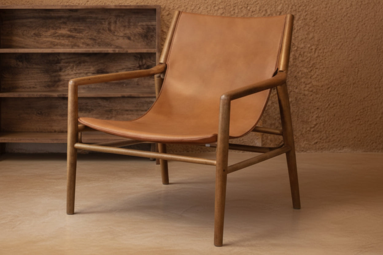 COLON SLING LEATHER ARMCHAIR