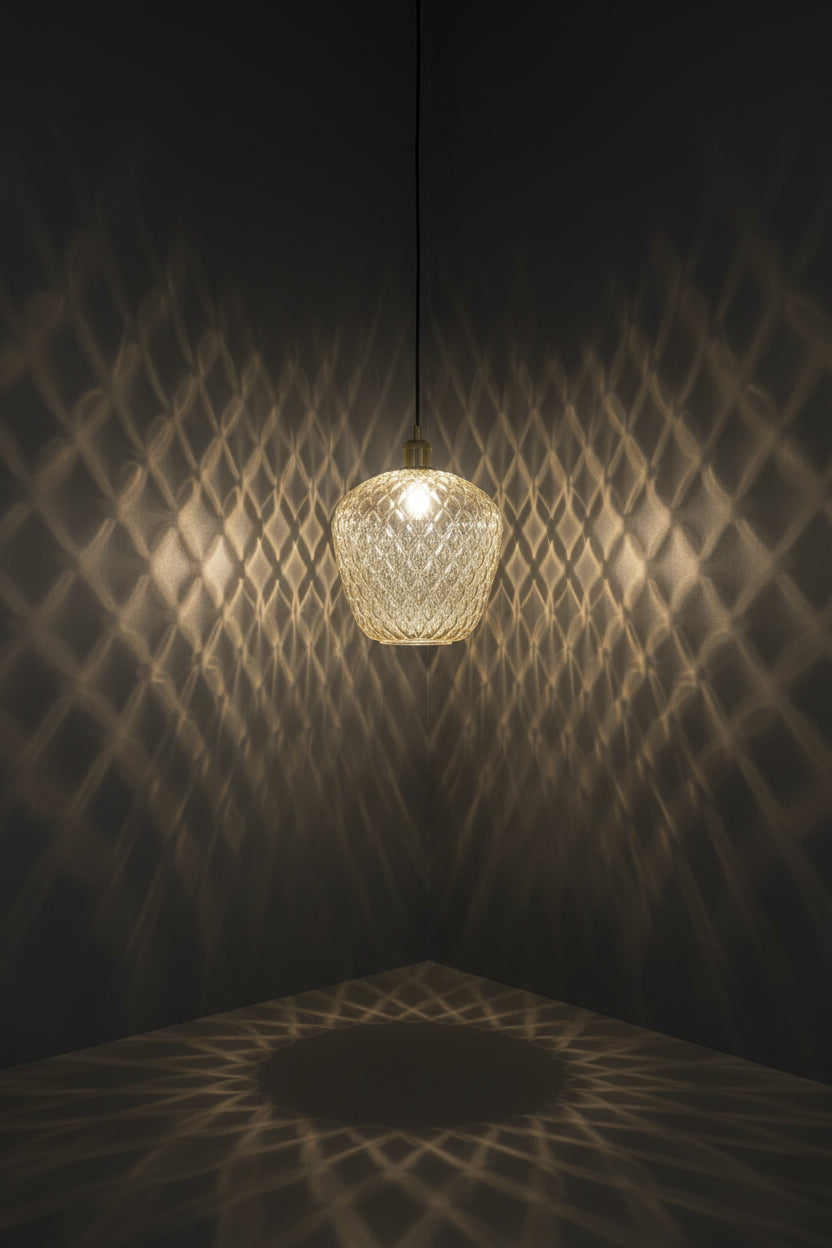 LÁMPARA PANAL DE CRISTAL