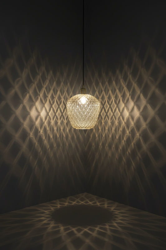LÁMPARA PANAL DE CRISTAL