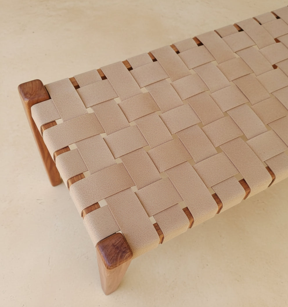 RUPERT BENCH 150 CM DOUBLE BAR BEIGE