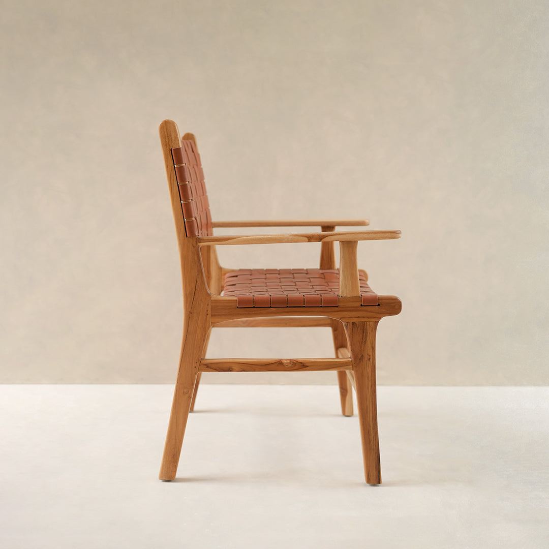 BONNET LEATHER CHAIR WITH ARM