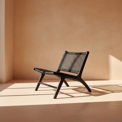 LONDON LAZY CHAIR BLACK POLYRATTAN