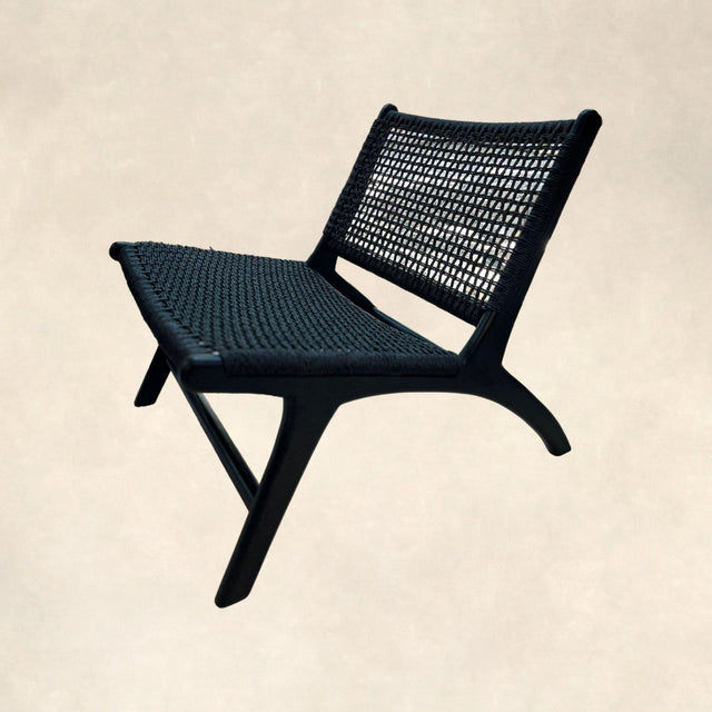 LONDON LAZY CHAIR BLACK POLYRATTAN